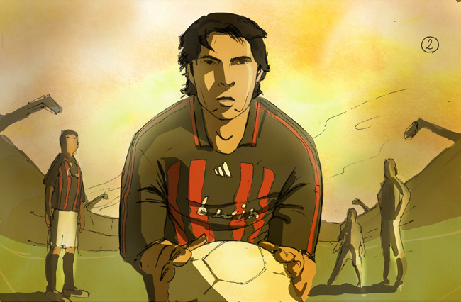 colored storyboard football TBWA