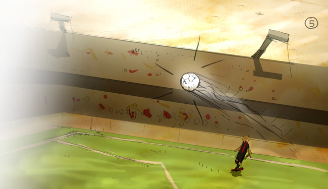 colored storyboard football TBWA