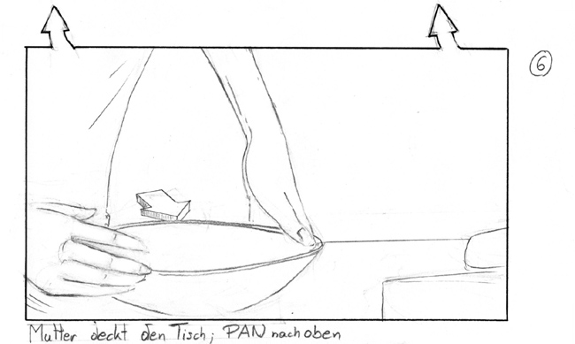 storyboard with angry girl