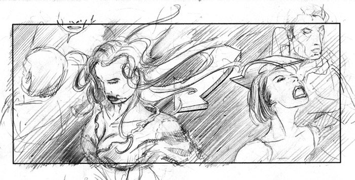 storyboard pencils beautiful girl