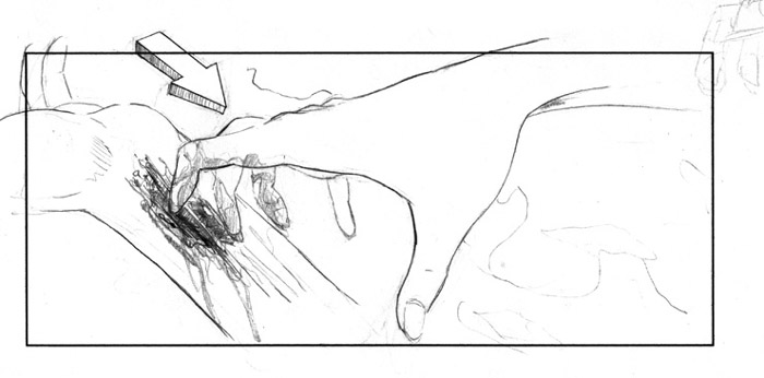 storyboard pencils beautiful girl