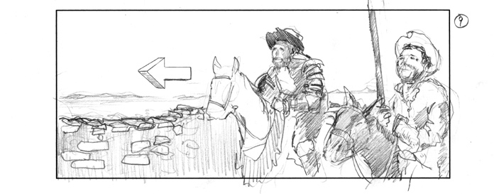 storyboard for raiffeisen/sabotage films with hermann maier acting as don quijote