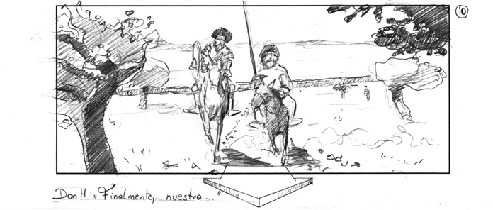 storyboard for raiffeisen/sabotage films with hermann maier acting as don quijote